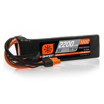 Spektrum 11.1V 2200mAh 3S 100C Smart LiPo Battery: IC3 - SPMX22003S100