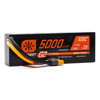 Spektrum 5000mAh 2S 7.4V Smart G2 LiPo 100C - SPMX52S100H3