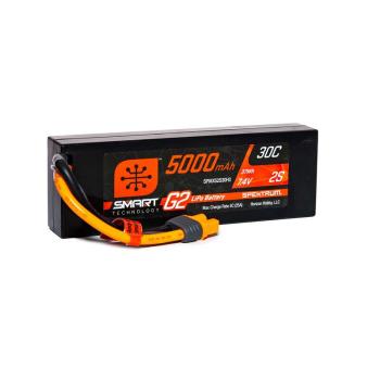 Spektrum Smart Lipo Akku 5000mAh 2S 7.4V Smart G2 LiPo 30C Hard Case - SPMX52S30H3