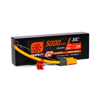 Spektrum Smart Lipo Akku 5000mAh 2S 7.4V Smart G2 LiPo 30C Hard Case - SPMX52S30H5