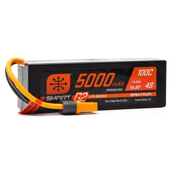 Spektrum 5000mAh 4S 14.8V Smart G2 LiPo 100C - SPMX54S100H5