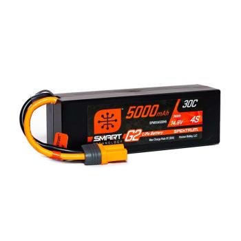 Spektrum Smart Lipo Akku 5000mAh 4S 14.8V Smart G2 LiPo 30C Hard Case - SPMX54S30H5