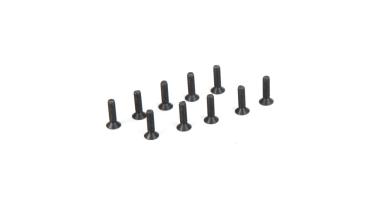 TLR Flat Head Screws, M2.5 x 10mm (10) - TLR235007