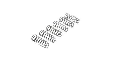 TLR 16mm Front Shock Spring Set (3pr): 8T 4.0 - TLR243036
