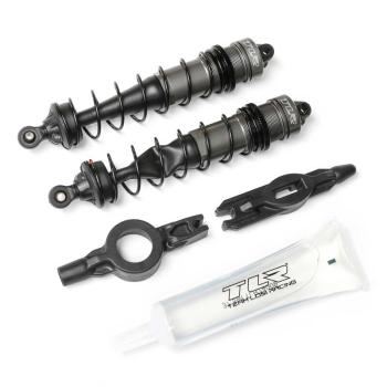 Team Losi Racing Rear Shock Set, 123mm, Assembled (2): 8X - TLR243049