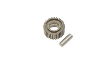 TLR Aluminum Idler Gear & Shaft, Laydown: 22 4.0 - TLR332070
