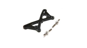 TLR Carbon Front Tower +2mm w/Ti Standoffs: 22 5.0 - TLR334061