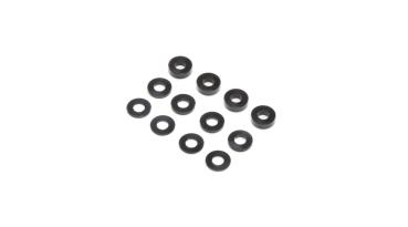 TLR M3 Caster Block Alum Washer Set, Black (4ea) - TLR336007