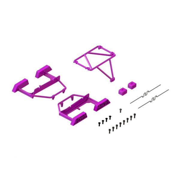 Arrma Desert Truck Body Roll Cage Set, Purple: GROM - ARA-1568