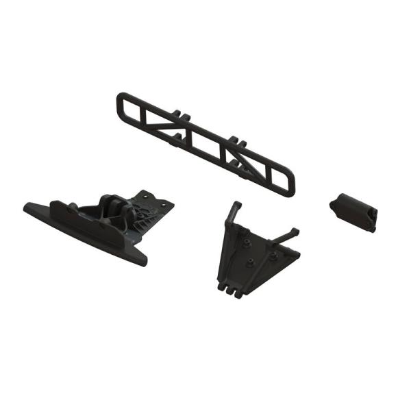 Arrma Lower Skid And Bumper Mount Set Black - ARA-1577