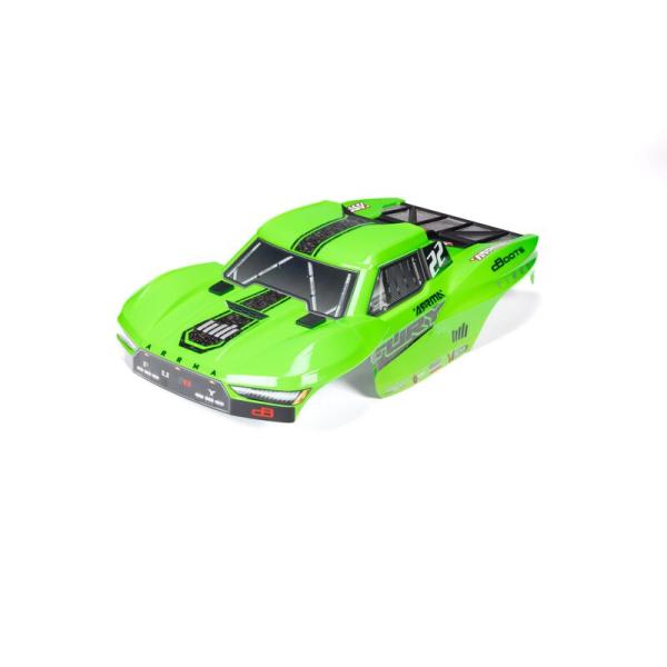 Arrma 1/10 Clipless Painted Trimmed Body Set with Decals Green: FURY 2WD - ARA-1584