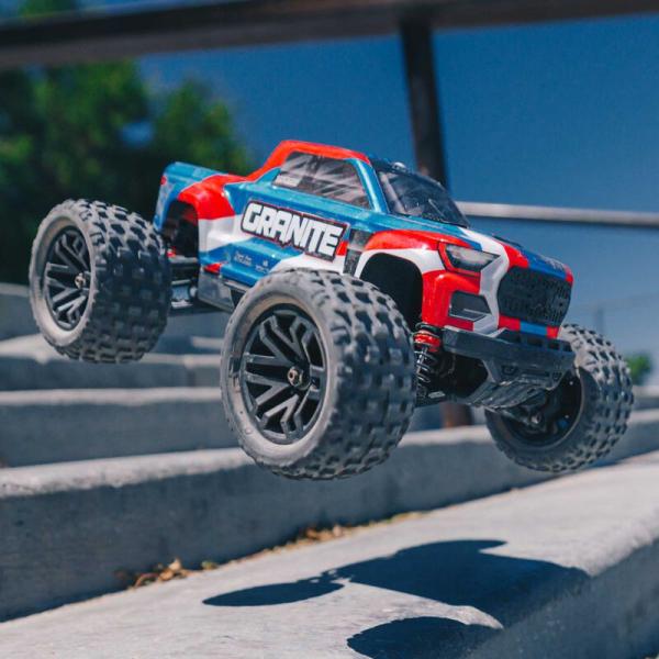 Arrma 1/18 GRANITE GROM MEGA 380 Brushed 4X4 Monster Truck RTR with Battery & Charger Blue - ARA2102T1