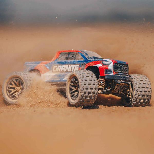 Arrma 1/18 GRANITE GROM MEGA 380 Brushed 4X4 Monster Truck RTR with Battery & Charger Blue - ARA2102T1