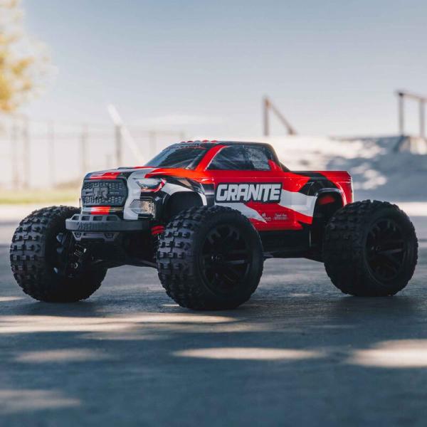 Arrma 1/18 GRANITE GROM MEGA 380 Brushed 4X4 Monster Truck RTR with Battery & Charger Red - ARA2102T2