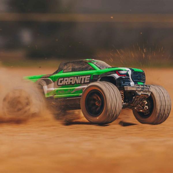 Arrma 1/18 GRANITE GROM MEGA 380 Brushed 4X4 Monster Truck RTR with Battery & Charger Green - ARA2102T3