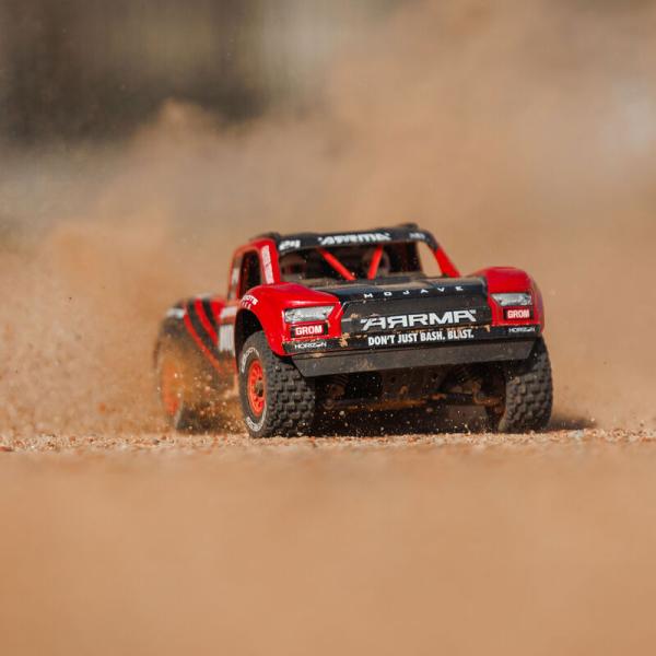 Arrma MOJAVE GROM MEGA 380 Brushed 4X4 Small Scale Desert Truck RTR with Battery & Charger Red/Black - ARA2104T1