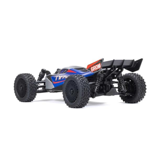 Arrma TYPHON GROM MEGA 380 Brushed 4X4 Small Scale Buggy RTR with Battery & Charger Blue/Silver - ARA2106T1