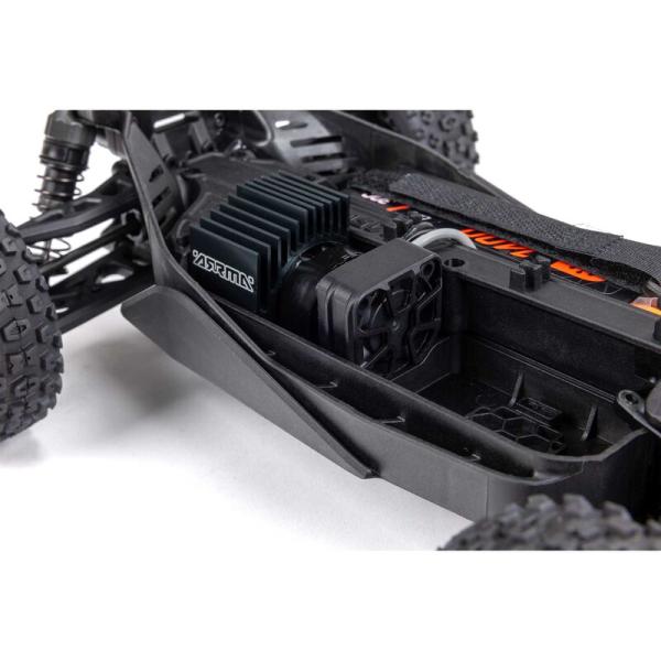 Arrma TYPHON GROM MEGA 380 Brushed 4X4 Small Scale Buggy RTR with Battery & Charger Blue/Silver - ARA2106T1