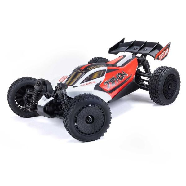 Arrma TYPHON GROM MEGA 380 Brushed 4X4 Small Scale Buggy RTR with Battery & Charger Red/White - ARA2106T2