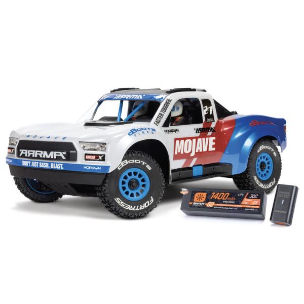 Arrma 1/16 MOJAVE GROM 223S DSC 4X4 RTR Brushless Desert Truck Offroad RC-Car, White - ARA2304ST2
