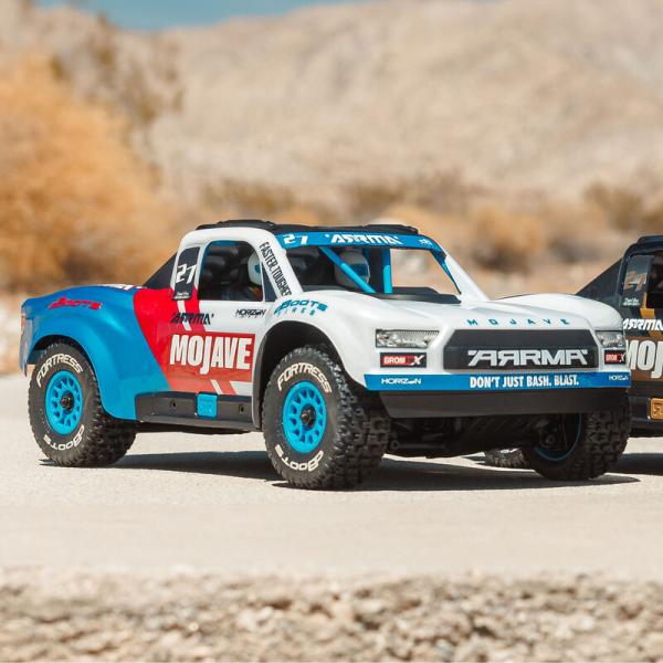 Arrma 1/16 MOJAVE GROM 223S DSC 4X4 RTR Brushless Desert Truck Offroad RC-Car, White - ARA2304ST2