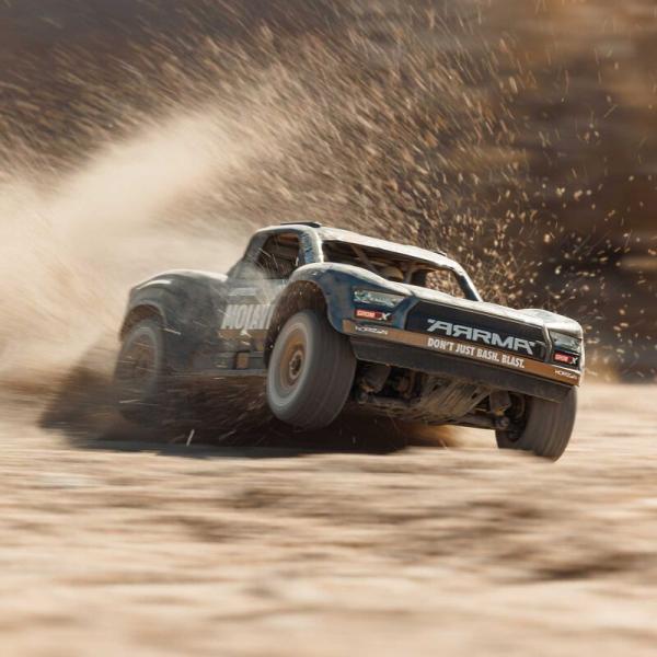Arrma 1/16 MOJAVE GROM 223S DSC 4X4 RTR Brushless Desert Truck Offroad RC-Car, Black - ARA2304T1
