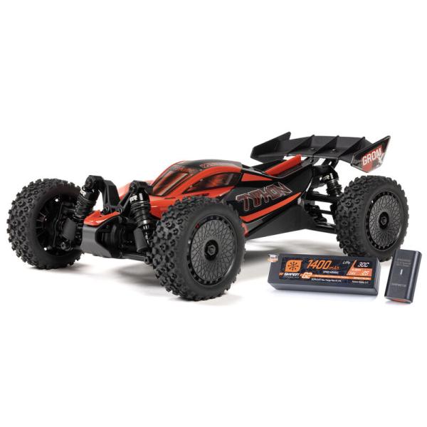 Arrma 1/14 TYPHON GROM 223S DSC 4X4 RTR Brushless Buggy Offroad RC-Car, Red - ARA2306ST1