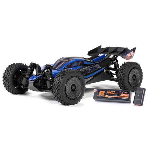 Arrma 1/14 TYPHON GROM 223S DSC 4X4 RTR Brushless Buggy RC-Offrad Car, Blue (Battery & Charger Included) - ARA2306ST2