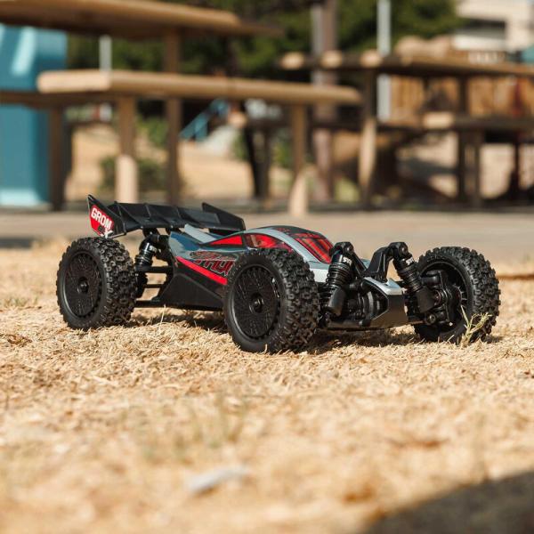 Arrma TYPHON GROM 223S BLX Brushless 4X4 Small Scale Buggy RTR with DSC, Silver - ARA2306T1