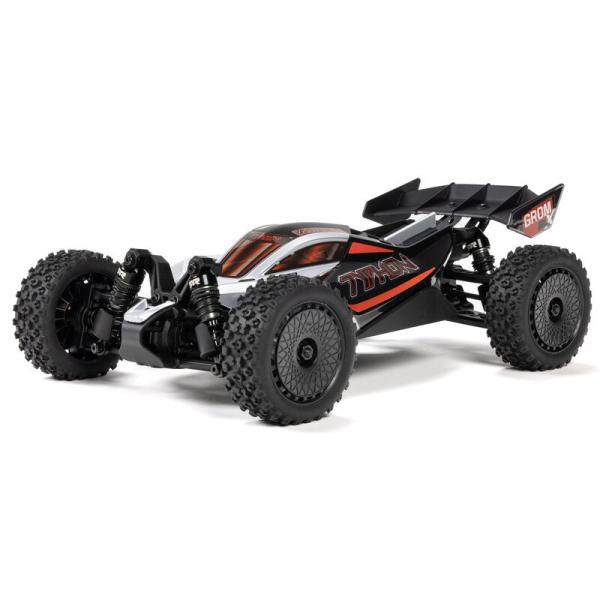 Arrma TYPHON GROM 223S BLX Brushless 4X4 Small Scale Buggy RTR with DSC, Silver - ARA2306T1
