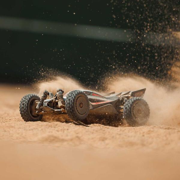 Arrma TYPHON GROM 223S BLX Brushless 4X4 Small Scale Buggy RTR with DSC, Silver - ARA2306T1