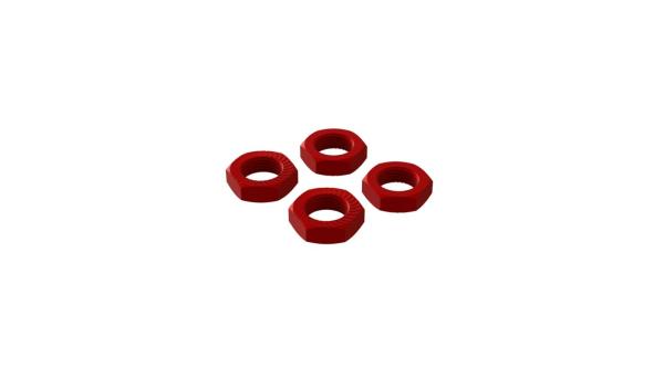 Arrma Aluminum Wheel Nut 17mm Red (4) - ARA310906