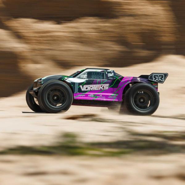 Arrma 1/10 VORTEKS MEGA 550 2WD Stadium Truck RTR with Battery & Charger Purple - ARA3205ST2