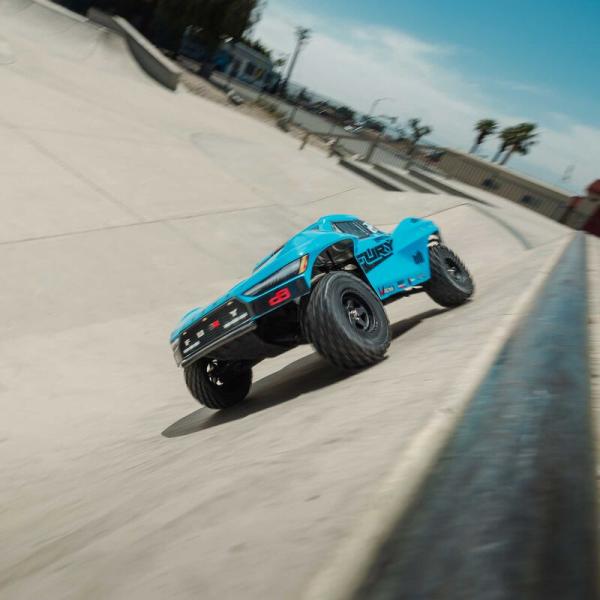 Arrma 1/10 FURY MEGA 550 2WD Short Course Truck RTR with Battery & Charger Blue - ARA3221ST2