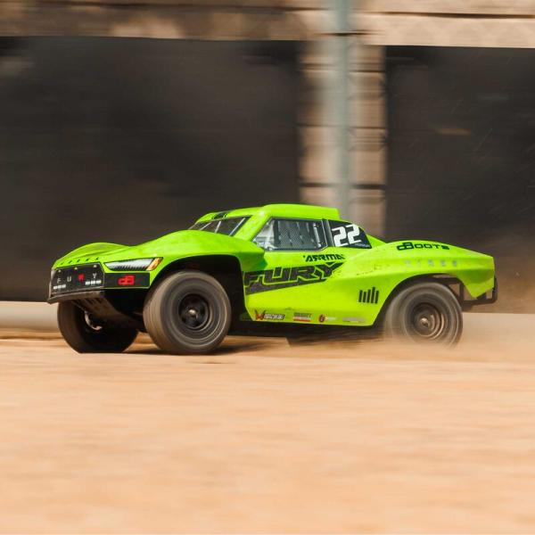 Arrma 1/10 FURY MEGA 550 2WD Short Course Truck RTR Green - ARA3221T1