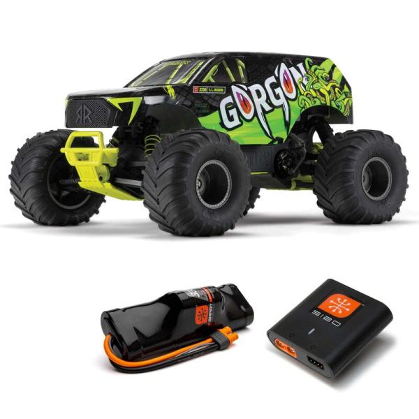 Arrma 1/10 GORGON 4X2 MEGA 550 Brushed Monster Truck RTR with Battery & Charger Yellow - ARA3230ST1