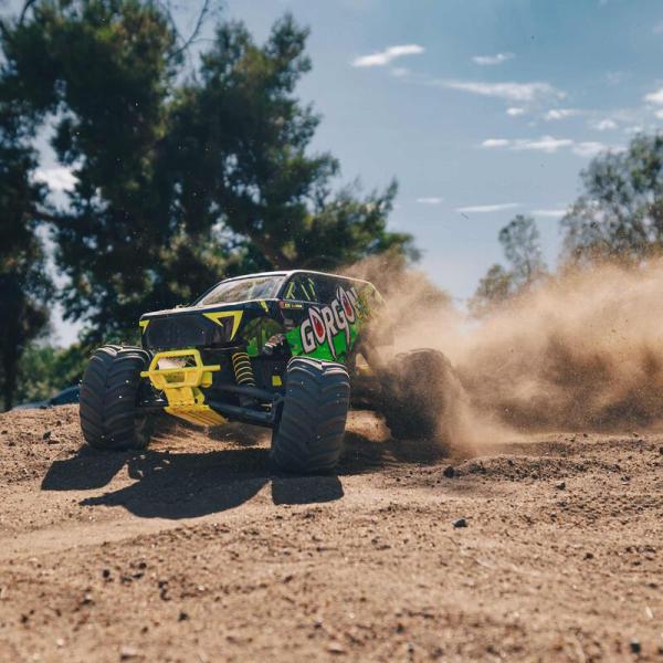 Arrma 1/10 GORGON 4X2 MEGA 550 Brushed Monster Truck RTR with Battery & Charger Yellow - ARA3230ST1