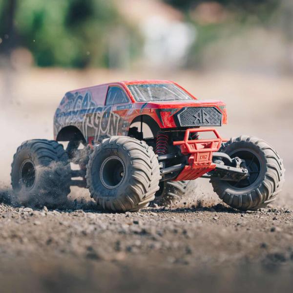 Arrma 1/10 GORGON 4X2 MEGA 550 Brushed Monster Truck RTR with Battery & Charger Red - ARA3230ST2