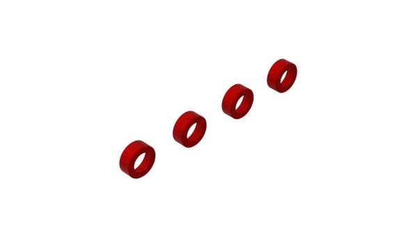Arrma Aluminum Suspension Arm End Cap (Red) (4) - ARA330593
