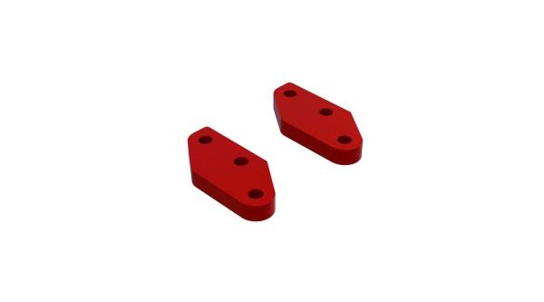 Arrma Aluminum Steering Plate A (Red) (2) - ARA340158