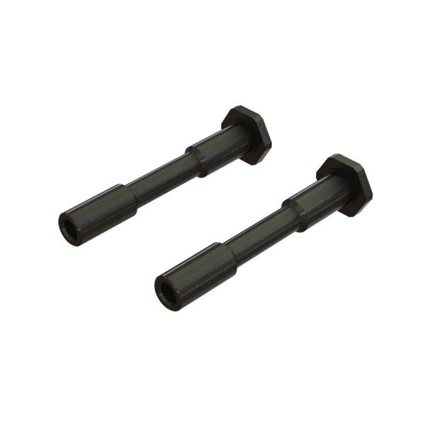 Arrma Steel Steering Post 6x42mm Black (2) - ARA340186