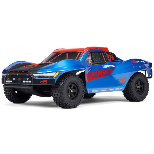 Arrma 1/10 FURY 223S DSC 2WD RTR Brushless Short Course Truck RC-Offroad Car, Blue - ARA3521T1