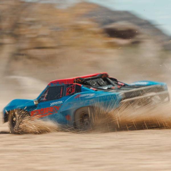 Arrma 1/10 FURY 223S DSC 2WD RTR Brushless Short Course Truck RC-Offroad Car, Blue - ARA3521T1