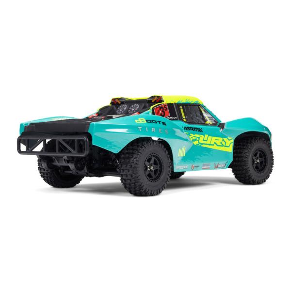 Arrma 1/10 FURY 223S DSC 2WD RTR Brushless Short Course Truck Offroad RC-Car, Green - ARA3521T2