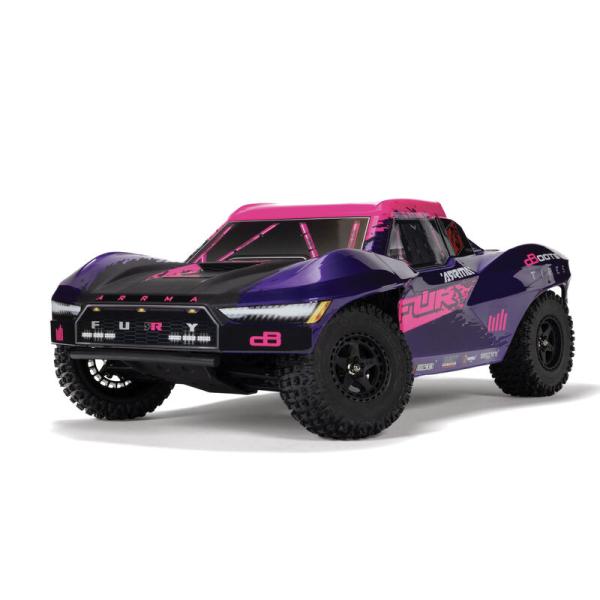 Arrma 1/10 FURY 223S DSC 2WD RTR Brushless Short Course Truck Offroad RC-Car, Purple - ARA3521T3