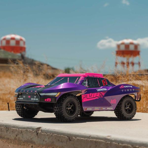 Arrma 1/10 FURY 223S DSC 2WD RTR Brushless Short Course Truck Offroad RC-Car, Purple - ARA3521T3