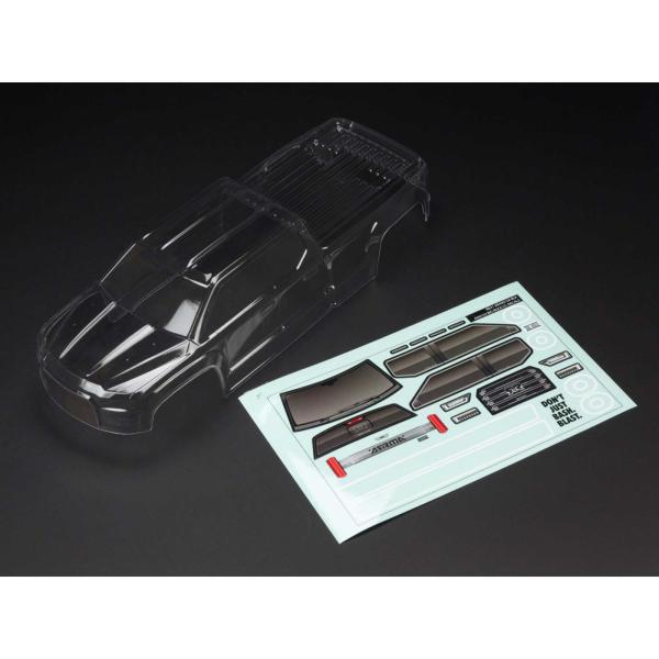 Arrma Big Rock Crew Cab 4X4 Clear Body (Inc. Decals) - ARA402284