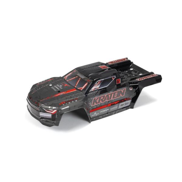 Arrma KRATON 6S EXB Painted Decalled Cut Body Black / Red - ARA406169