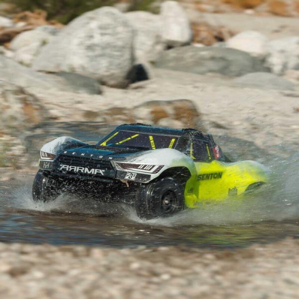 Arrma 1/10 SENTON 223S DSC 4X4 RTR Brushless Short Course Truck Offroad RC-Car, Yellow - ARA4303V4T1