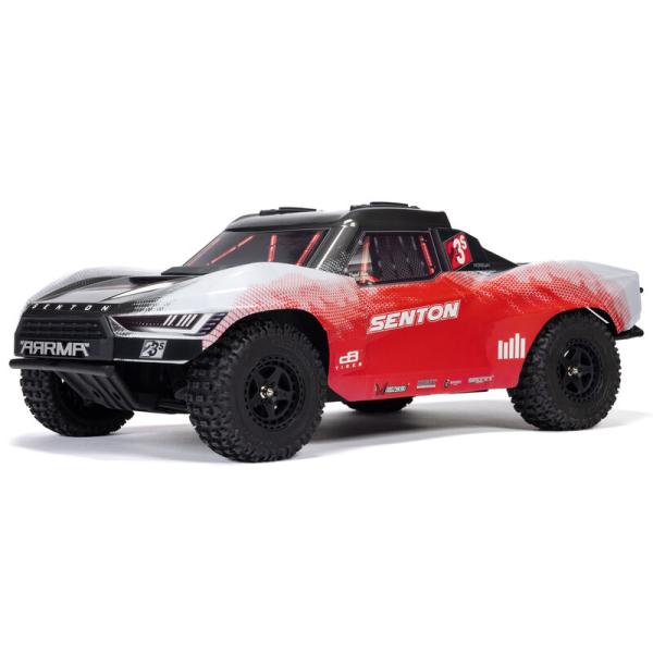 Arrma 1/10 SENTON 223S DSC 4X4 RTR Brushless Short Course Truck Offroad RC-Car, Red - ARA4303V4T2